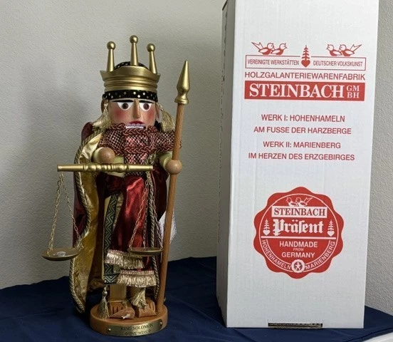 Steinbach King Solomon Nutcracker Biblical Series S1811 #521 w/box, tags-SIGNED