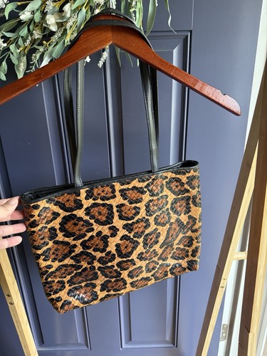 Alfredo Picchi Leopard Weaved Leather Tote Boss Lady Bag