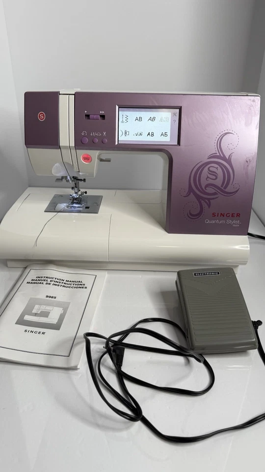 Máquina de costura Singer Quantum Stylist 9985 tela sensível ao toque + pedal + manual - Imagem 2 de 4
