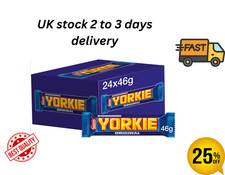 Yorkie Milk Chocolate Bars Multipack, 24 x 46 g 24 Count ,(Pack of 1) 46g 3 Pack