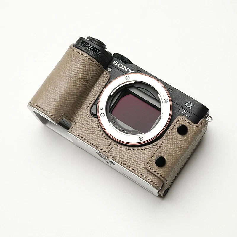 Genuine Leather Camera Case For Sony A7C2 A7CII A7CR Protect Bag Cover Base New - Image 3 of 4