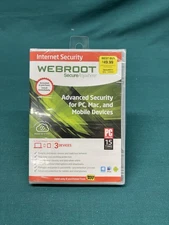 NEW WEBROOT Secure Anywhere Internet Security  3 Devices Antivirus Mobile PC Mac