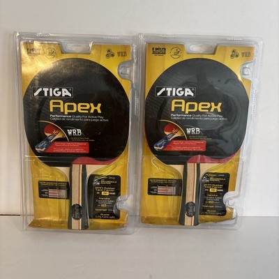 Set of 2 Stiga Apex WRB Table Tennis Paddle, Ping Pong Racket - New & Sealed