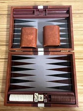 Backgammon in Travel Case 9 x 6.5 - Magnetic