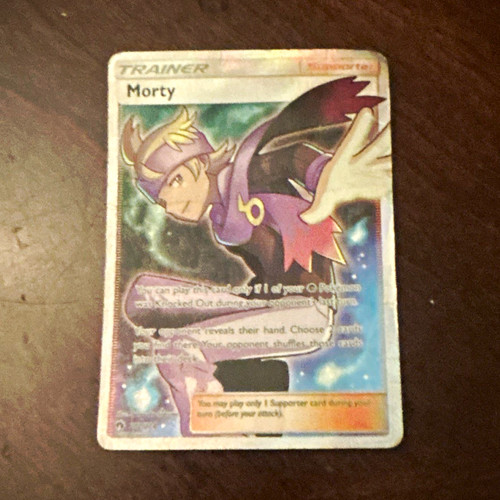 Pokemon TCG Morty 212/214 SM Lost Thunder Ultra Rare Full Art Holo ENG 2018