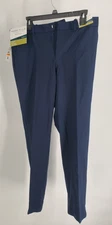 Perry Ellis Portfolio Pants Mens 33x32 Navy Modern Fit Resolution Stretch Dress
