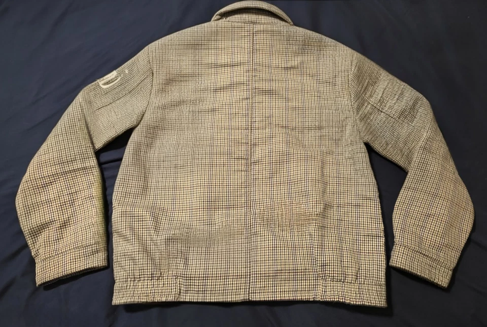 Chaqueta a Cuadros Olaf Hussein Para Hombre Mediana - Forrada Cremallera Ropa de Calle Ropa de Trabajo Foto 3 de 4