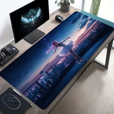 A Large Electronic Sports Gaming Mouse Pad Featuring a Blue-Purple Starry Sky B