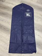 Burberry VINTAGE Garment Bag Navy Blue Zippered Waterproof - 50  NEW
