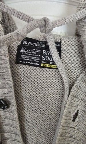 Brave Soul New Soul Edition Men's Hooded Cardigan L - Picture 4 of 5