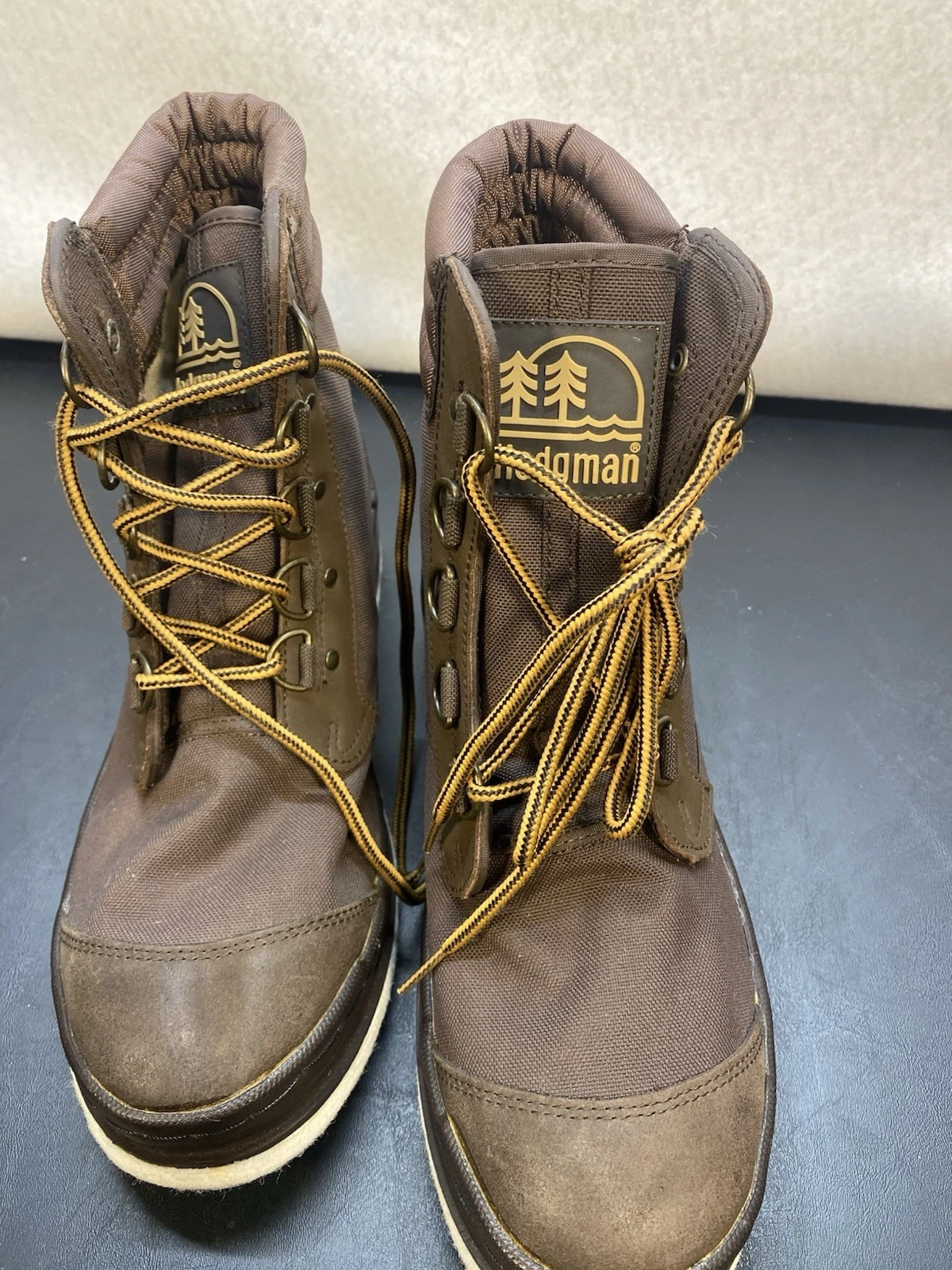 Hodgman Felt Sole Wading Boots Mens Size 11 Brown Fishing Hiking Boot 19210