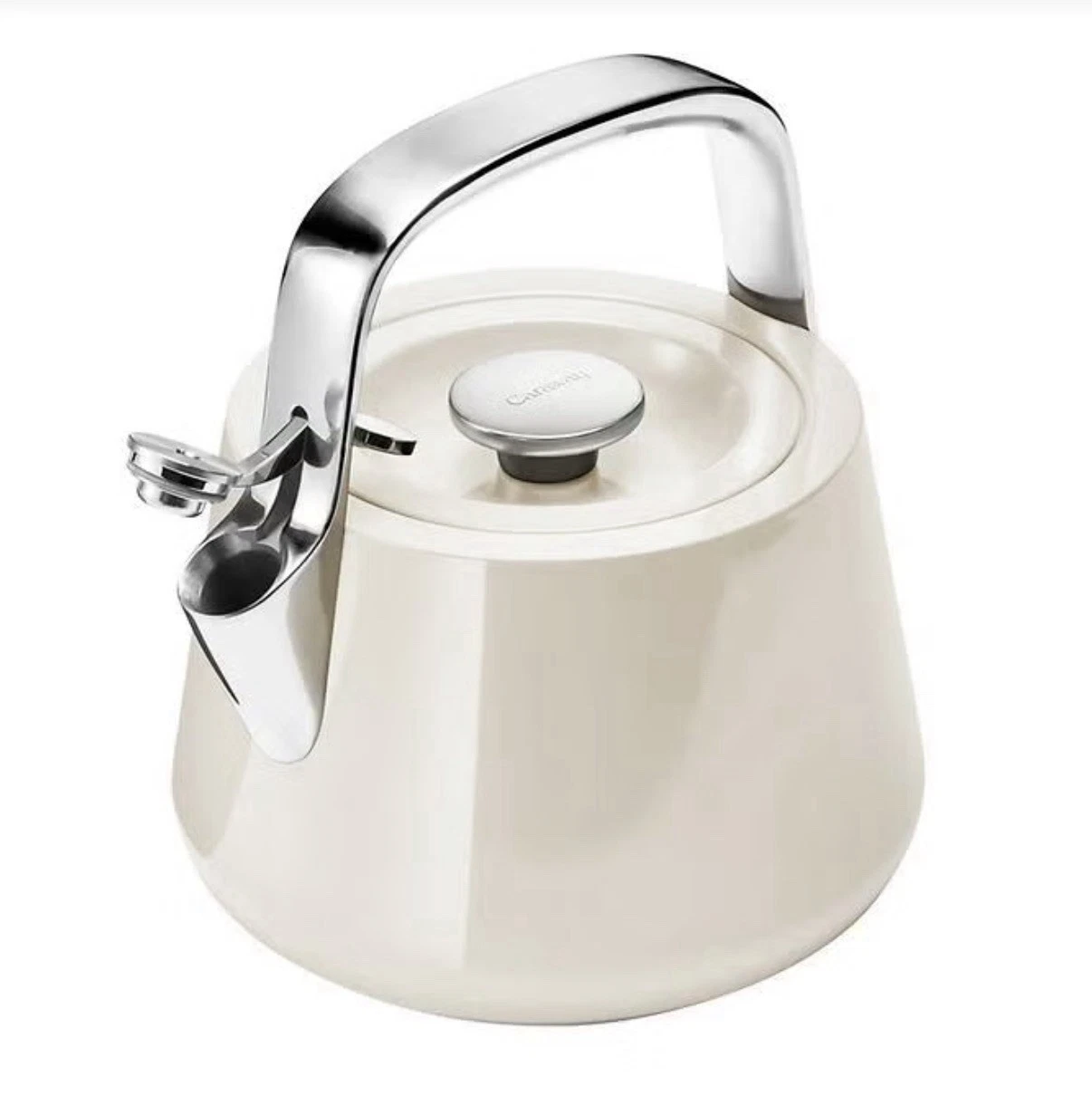 CARAWAY HOME Tea Kettles Whistling Stovetop Stainless Steel Quality Cream - New