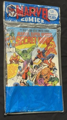 MARVEL SUPER HEROES SECRET WARS #1 2 3 1ST TITANIA SEALED 3-PACK RARE