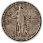 1923 25c Standing Liberty Silver Quarter - Luster - AU+ - SKU-Y6403
