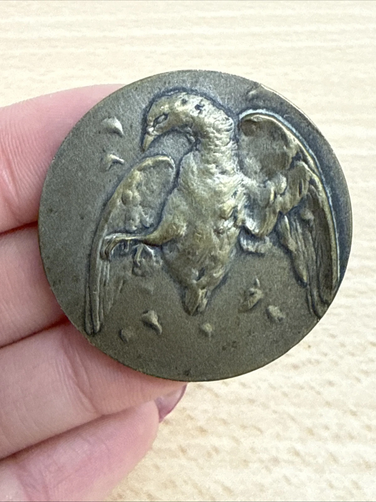 Médaille Tir À Vol Volatile Oiseau À Identifier