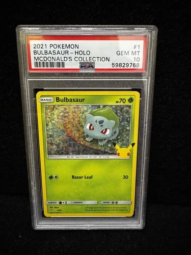 2021 Pokemon Mcdonalds Collection #1 Bulbasaur Holo PSA 10 Card GEM MINT