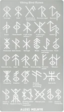 No.412 Metal Stencil, Viking Bind Runes Generator, Bindrune, Ancient Alphabet, S