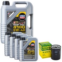 MotoröL Set 4100 5W-40 Liqui Moly 9 Liter + ÖLfilter FüR Mitsubishi L200 2.4