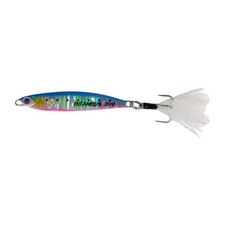 Infamous Tackle Dagger Glow Jig with Treble Hook - 30g (Blue/Pink)