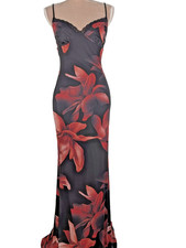 Windsor Babydoll Maxi Dress Sheer Mesh Overlay Sz M Whimsigoth Fairy Goth Vamp