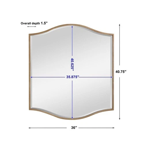 Uttermost Cerise Traditional MDF Metal Wall Mirror in Antique Gold - Picture 7 of 7