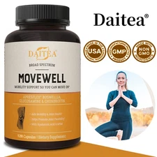 Glucosamine + Turmeric Capsules, support joint health and relieve joint wear