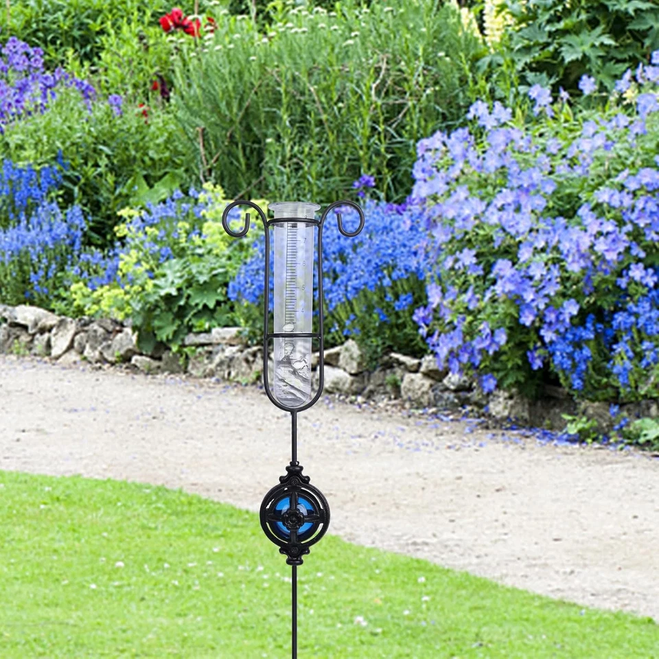MUMTOP Rain Gauge Outdoor, Metal Gazing Ball Decorative with Stake for Lawn, Yar - Image 4 of 4
