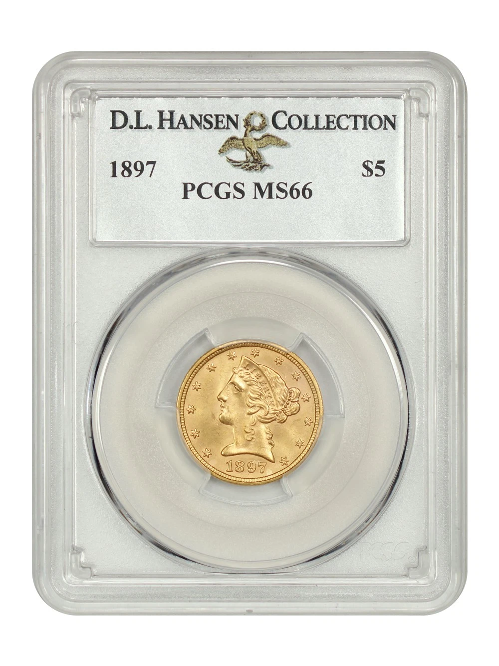 1897 $5 PCGS MS66 ex: D.L. Hansen - Liberty Head $5