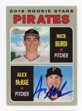 SIGNED BASEBALL CARD AUTO TOPPS 2019 HERITAGE ALEX MCRAE PITTSBURGH PIRATES #141