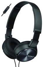 Sony MDR-ZX310AP Wired On-Ear ZX Series Headphones w/Mic for Smartphones -Black