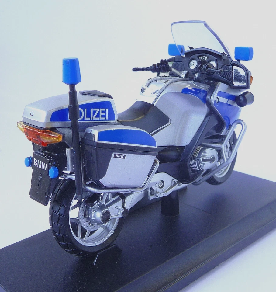 Sonder-Edition: BMW Polizei Motorrad R1200 RT Modell 1:18, NEU+OVP von Welly  - Bild 3 von 4