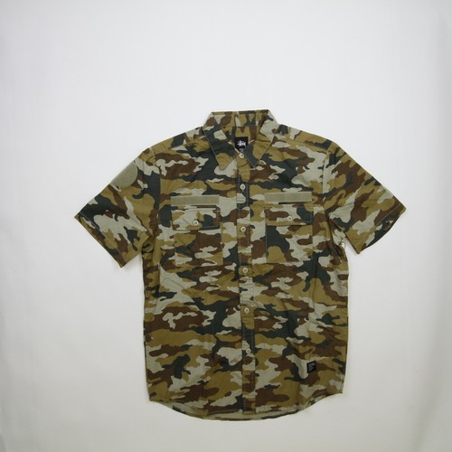 Stussy Summer Camo Shirt Button Up Army 