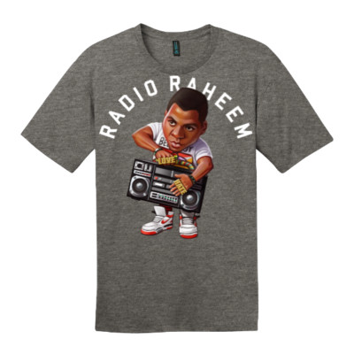 Neu Art Society x SWOD Radio Raheem Toon T-Shirt Heather Dunkelgrau SM-4XLARGE