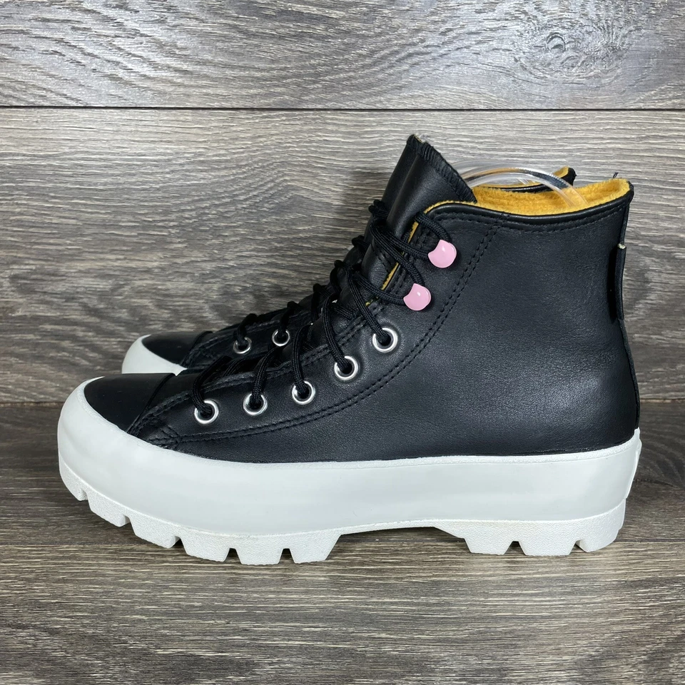 Converse Para Mujer Chuck Taylor Lugged Invierno Alto Negro Gore-Tex GTX Zapatos Botas Foto 4 de 4