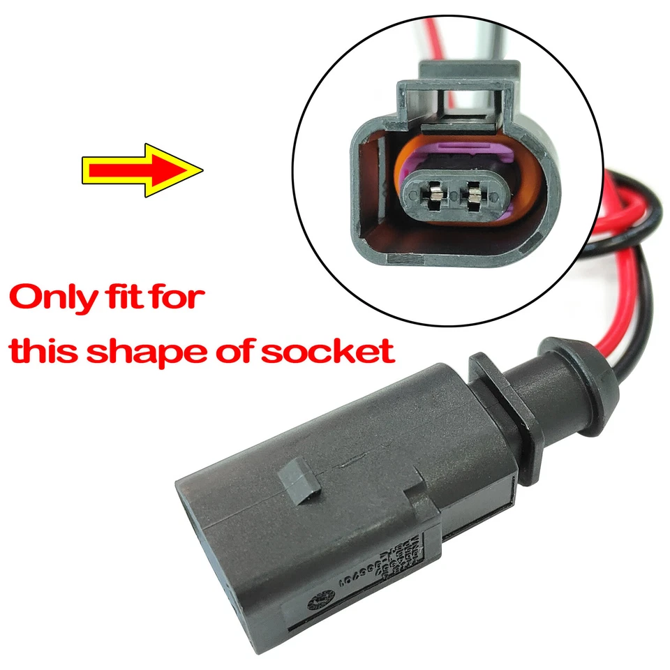 For VW Sharan Tiguan Touareg Touran T5 T6 Brake Pad Wear Sensor Connector Plug - Image 3 of 4