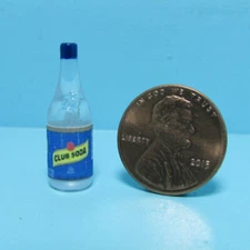 Dollhouse Miniature Detailed Replica Club Soda Bottle HR53957