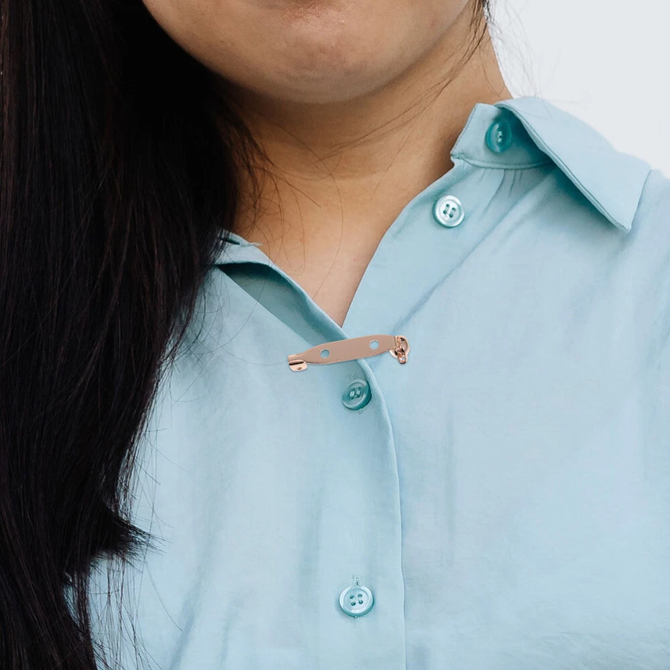 10Pcs Diy Backs Bar Brooches with Holes Pin Brooch Closures Safety Catches - Image 2 of 4