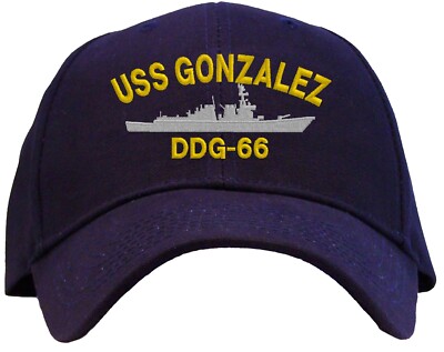 USS Gonzalez DDG-66 Embroidered Baseball Cap - Available in 3 Colors - Hat 