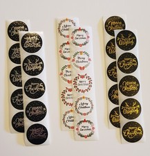 30 CHRISTMAS STICKERS/CHRISTMAS ENVELOPE SEALS/MERRY CHRISTMAS STICKERS