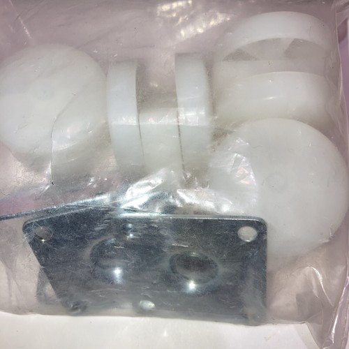 Ikea SLUGGER Casters Wheels - New - Set Of 4 White - 200.239.58 15911 - Picture 2 of 6