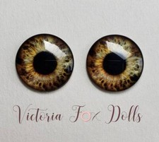 Blythe Doll Eyechips Realistic Brown Eye Chips 14mm For Custom Furby Ooak Blythe