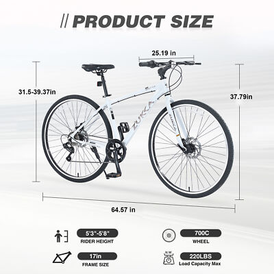 Shimano 7 Speed Alloy Frame Double Disc Brakes 700C Road Bike City