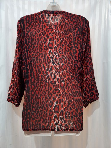 DIANA FERRARI Red Leopard Shirt, As New, 14 - Picture 6 of 9
