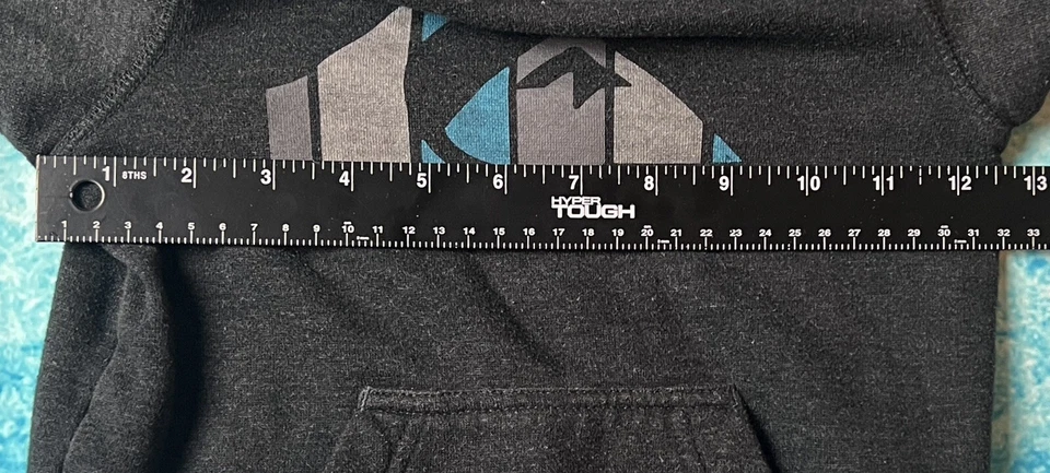 QUICKSILVER серый графический печать логотип с капюшоном толстовка размер 24 М - Изображение 4 из 4