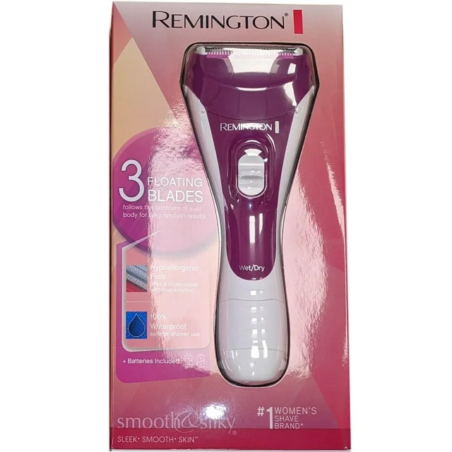Remington WDF4815 Smooth & Silky Battery Operated Lady Shaver, Purple