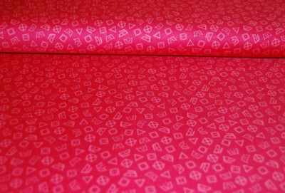 91 cm Makower ''Wash day'' symbols pink Waschtag Waschsymbole Wäsche Waschbeutel