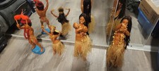 4 ! Vintage Hula Dancer Hawaiian Tiki Decor Aloha japan Doll the 60