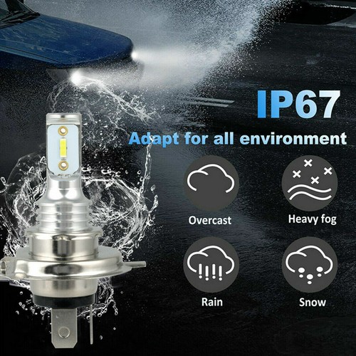 Kit de faros LED H4 9003 blancos 6K bombillas altas/bajas para MITSUBISHI Galant 1999-2003 - Imagen 7 de 12