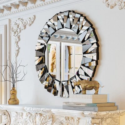 XXL Spiegel Rund Dekospiegel Groß Wandspiegel Antik Design Flurspiegel 80cm