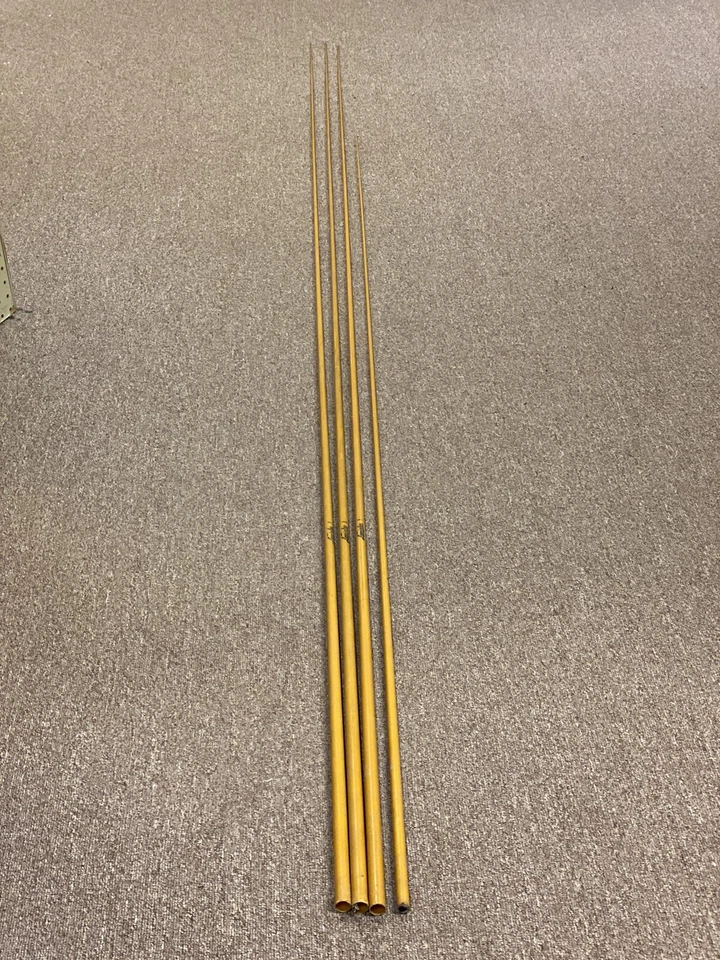 批量 4 件 复古 Lamiglas 蜂蜜 黄色 钓鱼竿 空白 飞铸 玻璃纤维 — 第 2/4 张图片